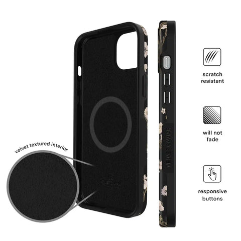 Nightbloom Gold Chrome Floral iPhone Case