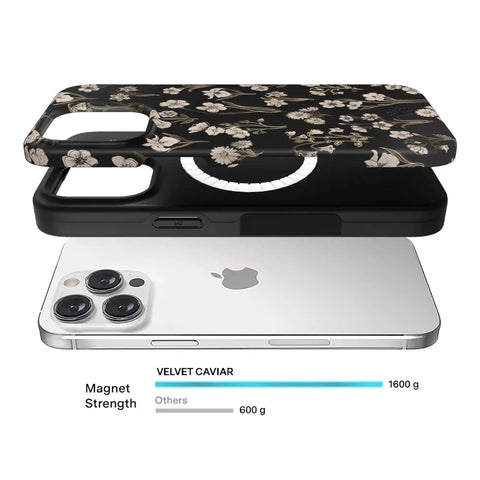 Nightbloom Gold Chrome Floral iPhone Case