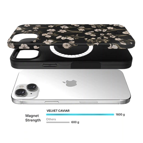 Nightbloom Gold Chrome Floral iPhone Case