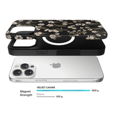 Nightbloom Gold Chrome Floral iPhone Case