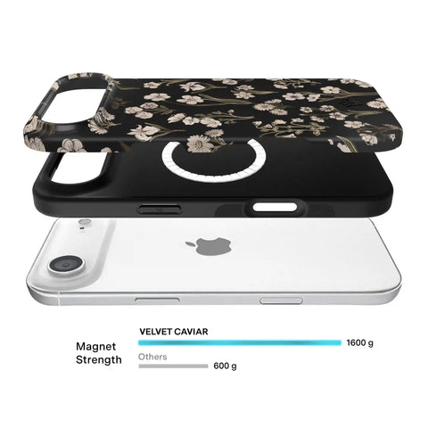 Nightbloom Gold Chrome Floral iPhone Case