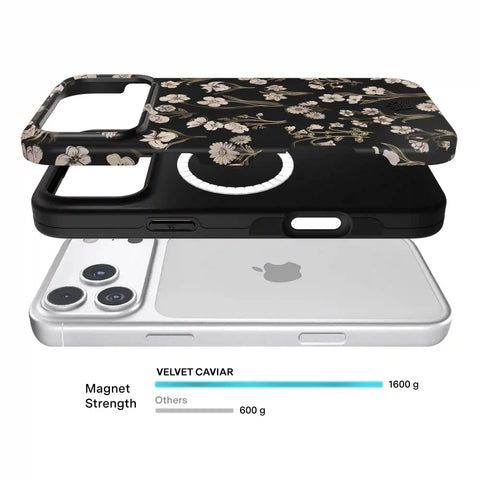Nightbloom Gold Chrome Floral iPhone Case