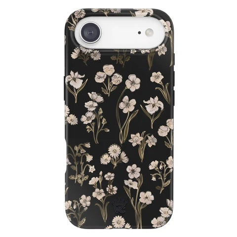 Nightbloom Gold Chrome Floral iPhone Case