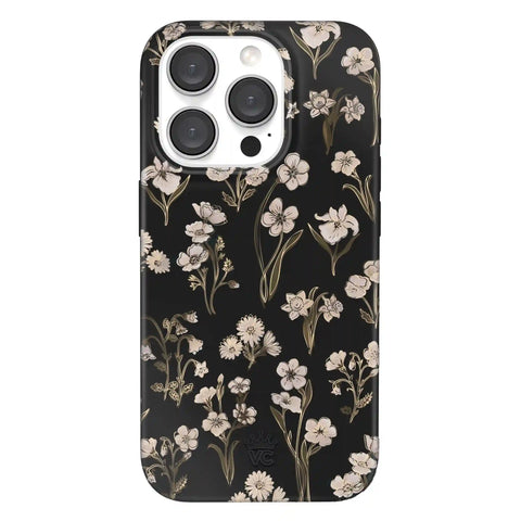 Nightbloom Gold Chrome Floral iPhone Case