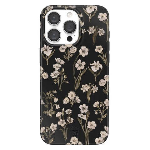 Nightbloom Gold Chrome Floral iPhone Case