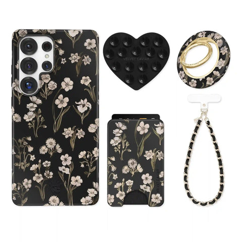 Nightbloom Gold Chrome Floral Samsung Bundle Set